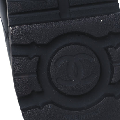 Chanel Calfskin Stitched CC Loafers 37 Black 8 of 9