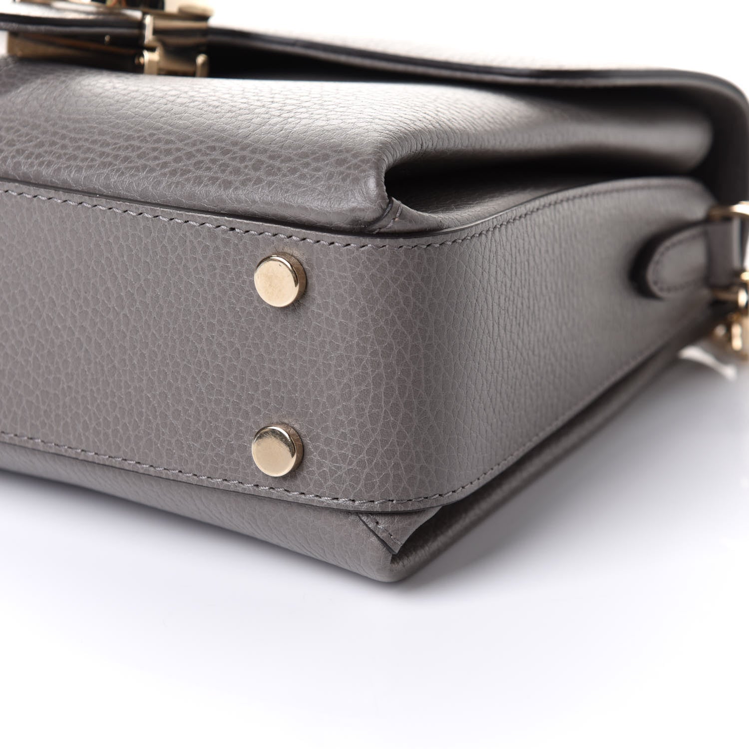 Gucci Dollar Calfskin Interlocking G Top Handle Shoulder Bag Loess 11 of 11