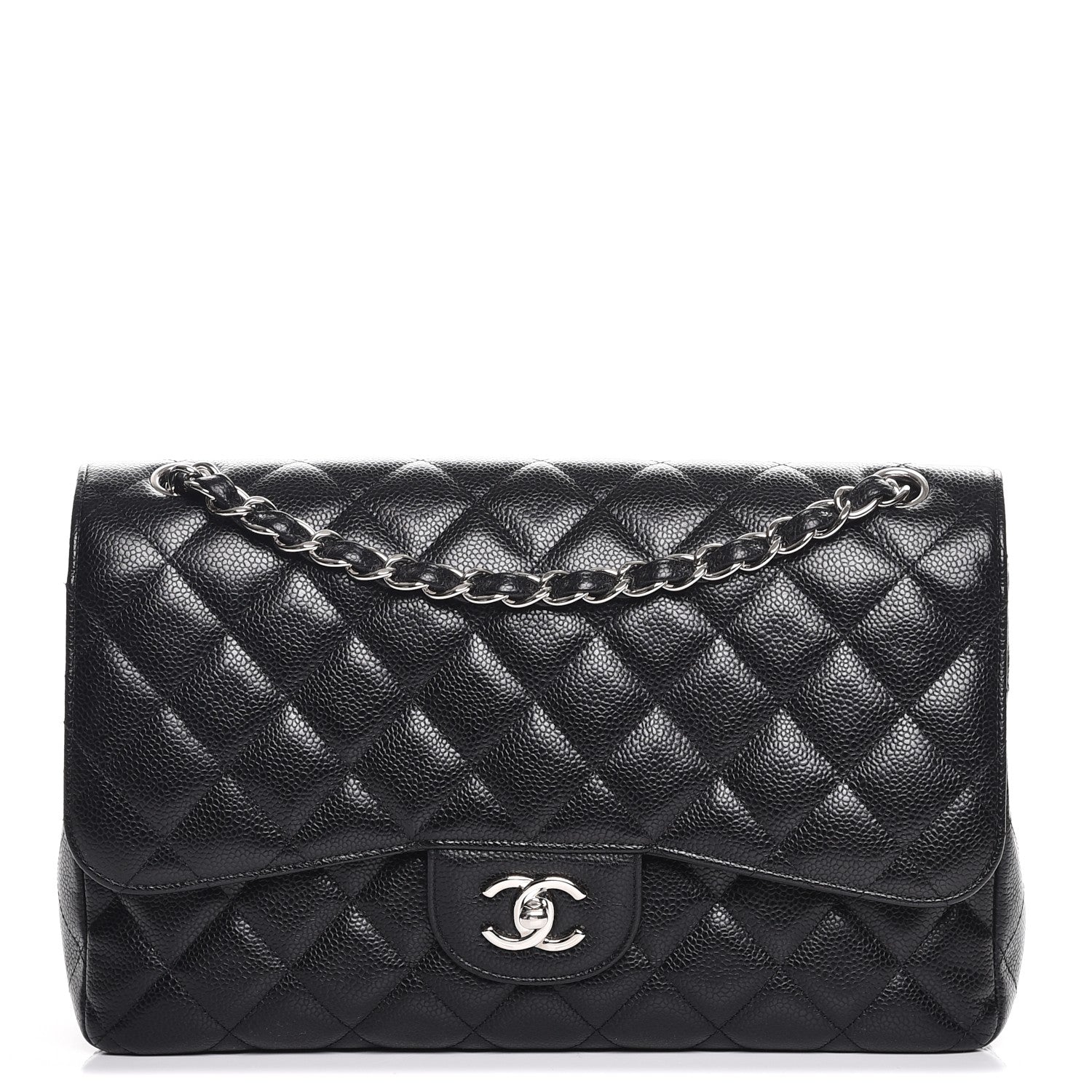 Chanel Caviar Quilted Jumbo Double Flap Black 1 of 8