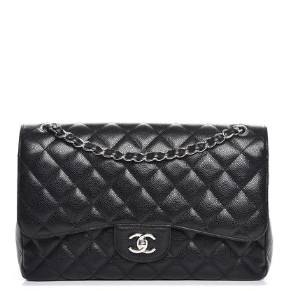 Chanel Caviar Quilted Jumbo Double Flap Black 1 of 8