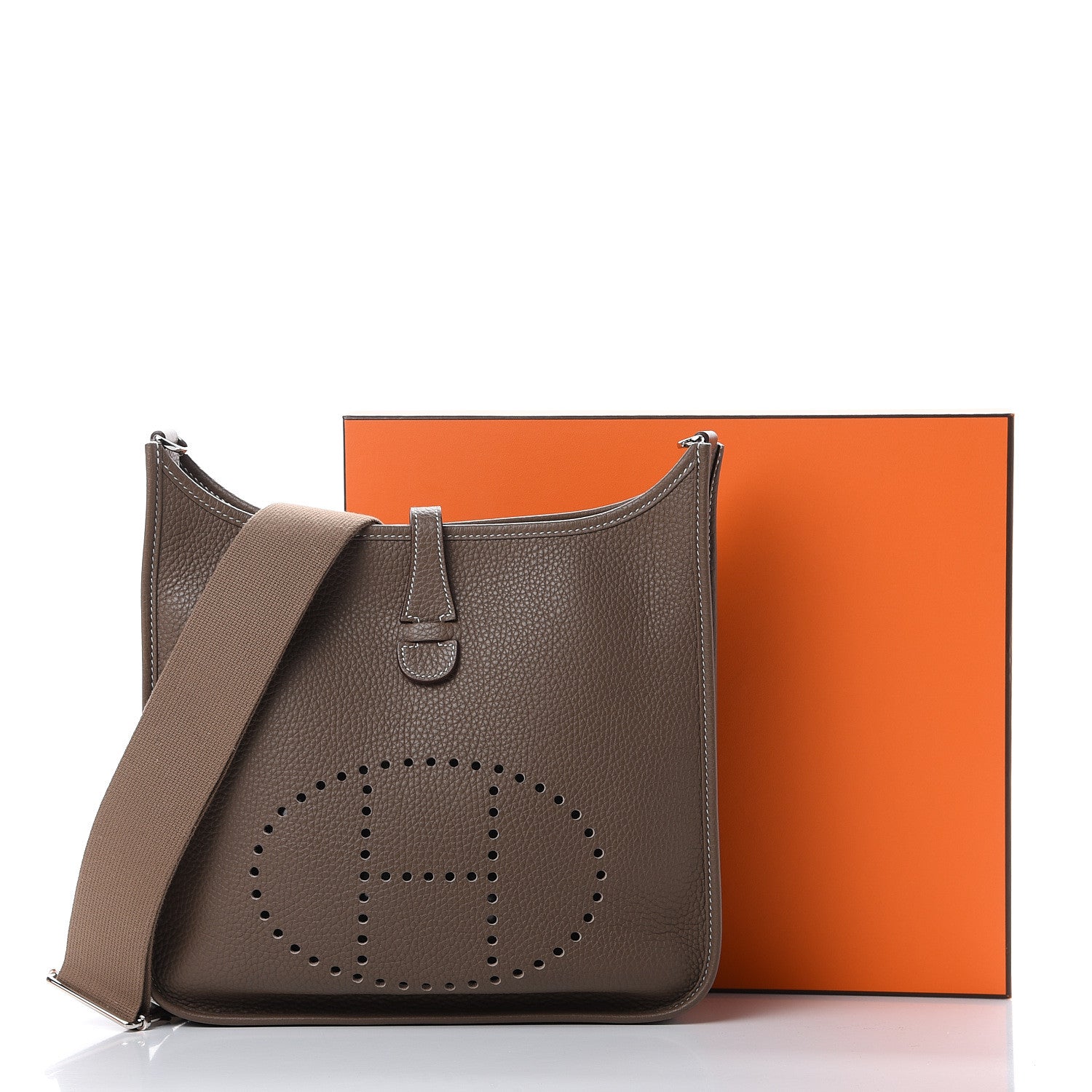 Hermes Taurillon Clemence Evelyne III PM Etoupe 10 of 10