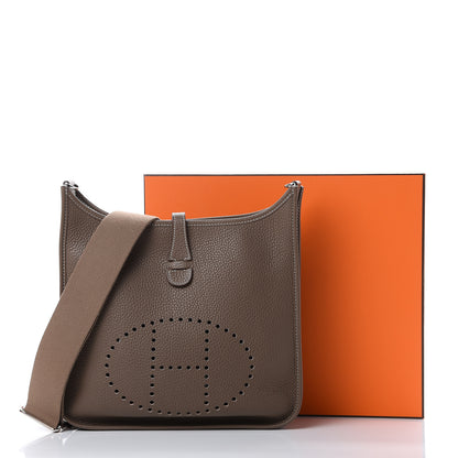 Hermes Taurillon Clemence Evelyne III PM Etoupe 10 of 10