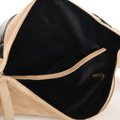 Chanel Suede Lambskin Large Girl Bag Beige Black 7 of 9