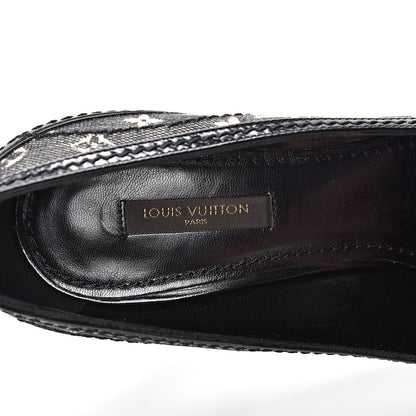 Louis Vuitton Mini Monogram Luxembourg Pumps 38.5 Gris 8 of 15