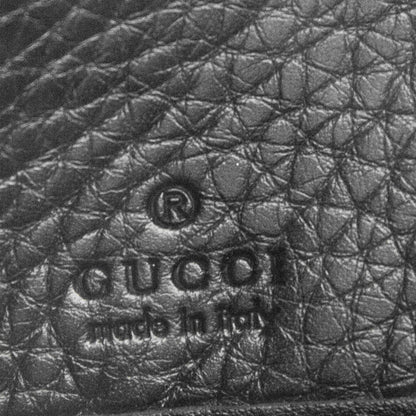 Gucci Pebbled Calfskin Bamboo Tassel Zip Around Wallet Black 5 of 6