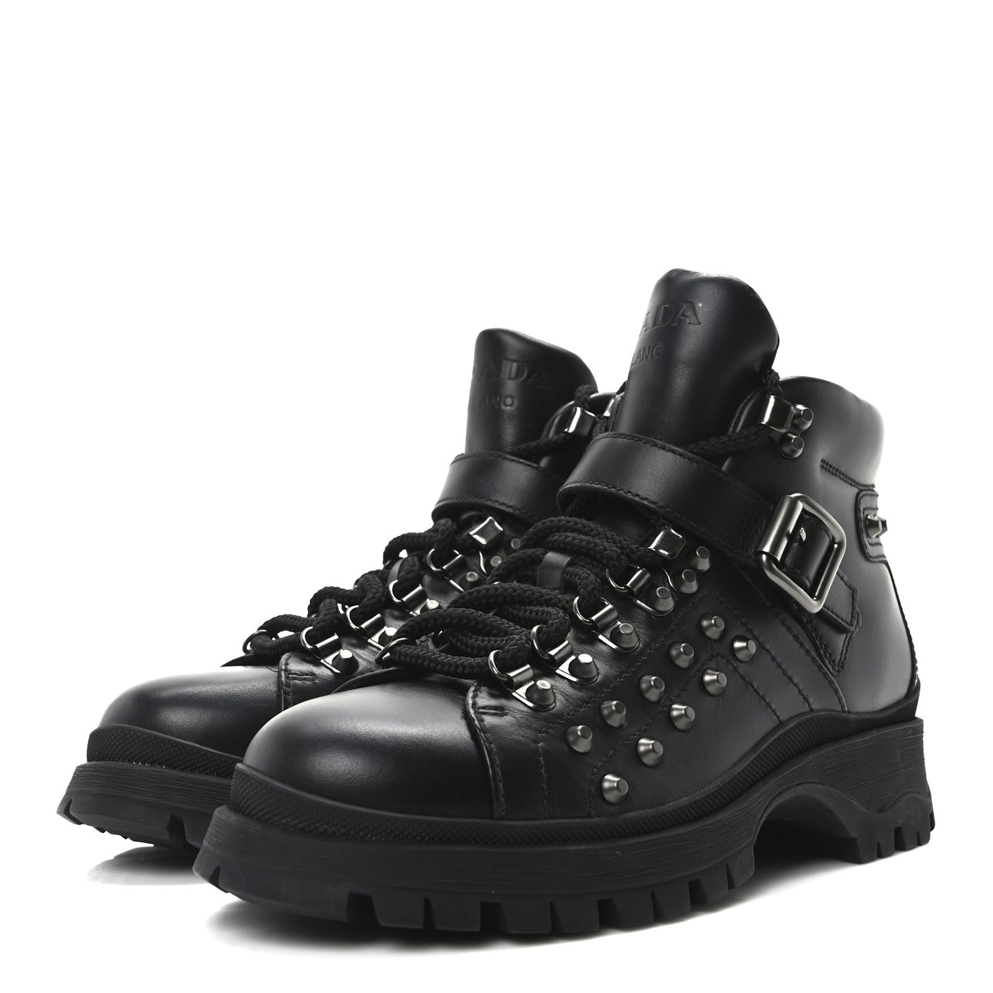Vitello Rodeo Studded Ankle Boots 37 Black