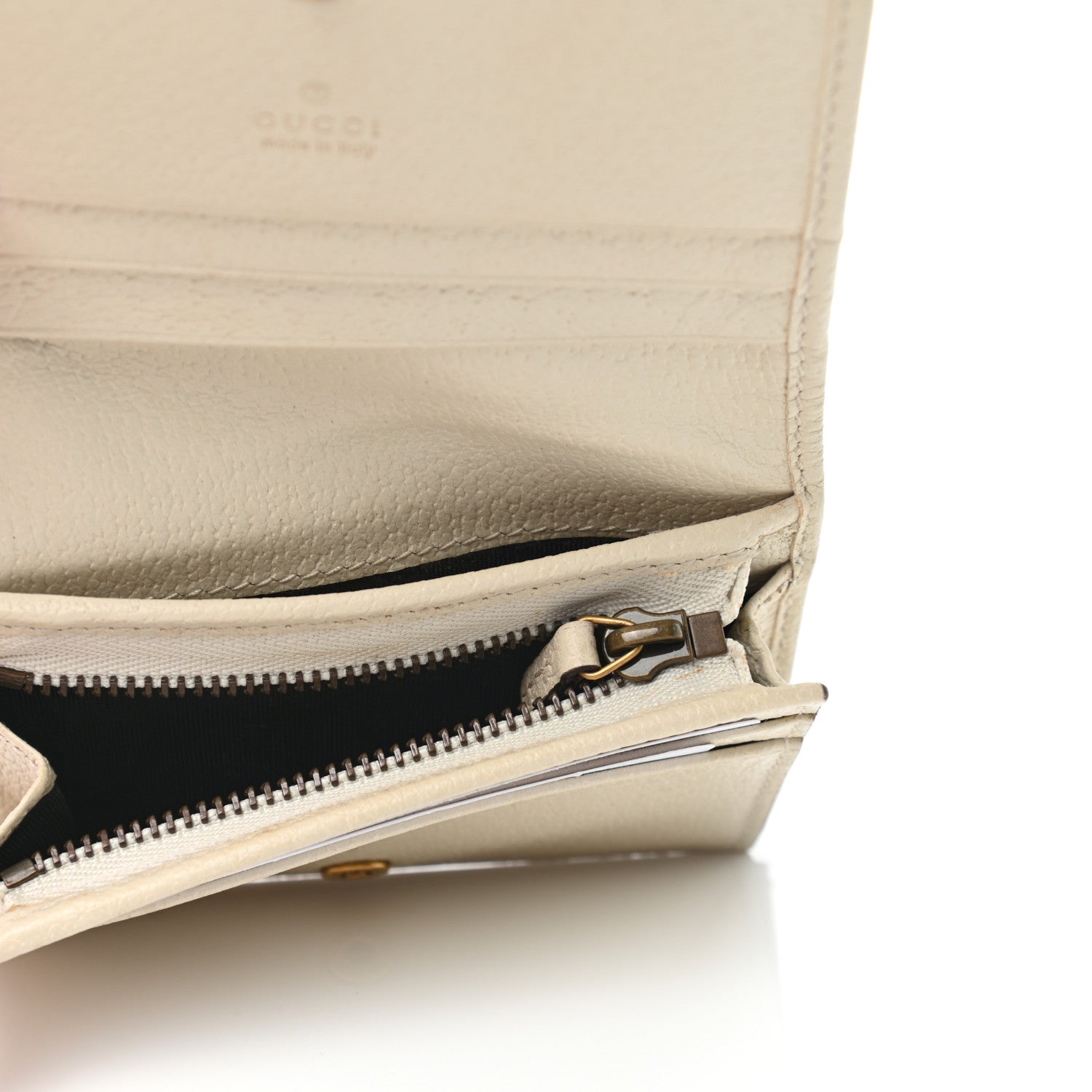 Gucci GG Supreme Monogram Web Queen Margaret Card Case Wallet Beige Mystic White 5 of 7