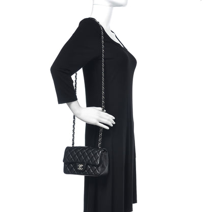 Chanel Lambskin Quilted Mini Rectangular Flap Black 2 of 11
