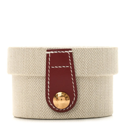 Hermes Canvas Jewelry Case Rouge H 1 of 8