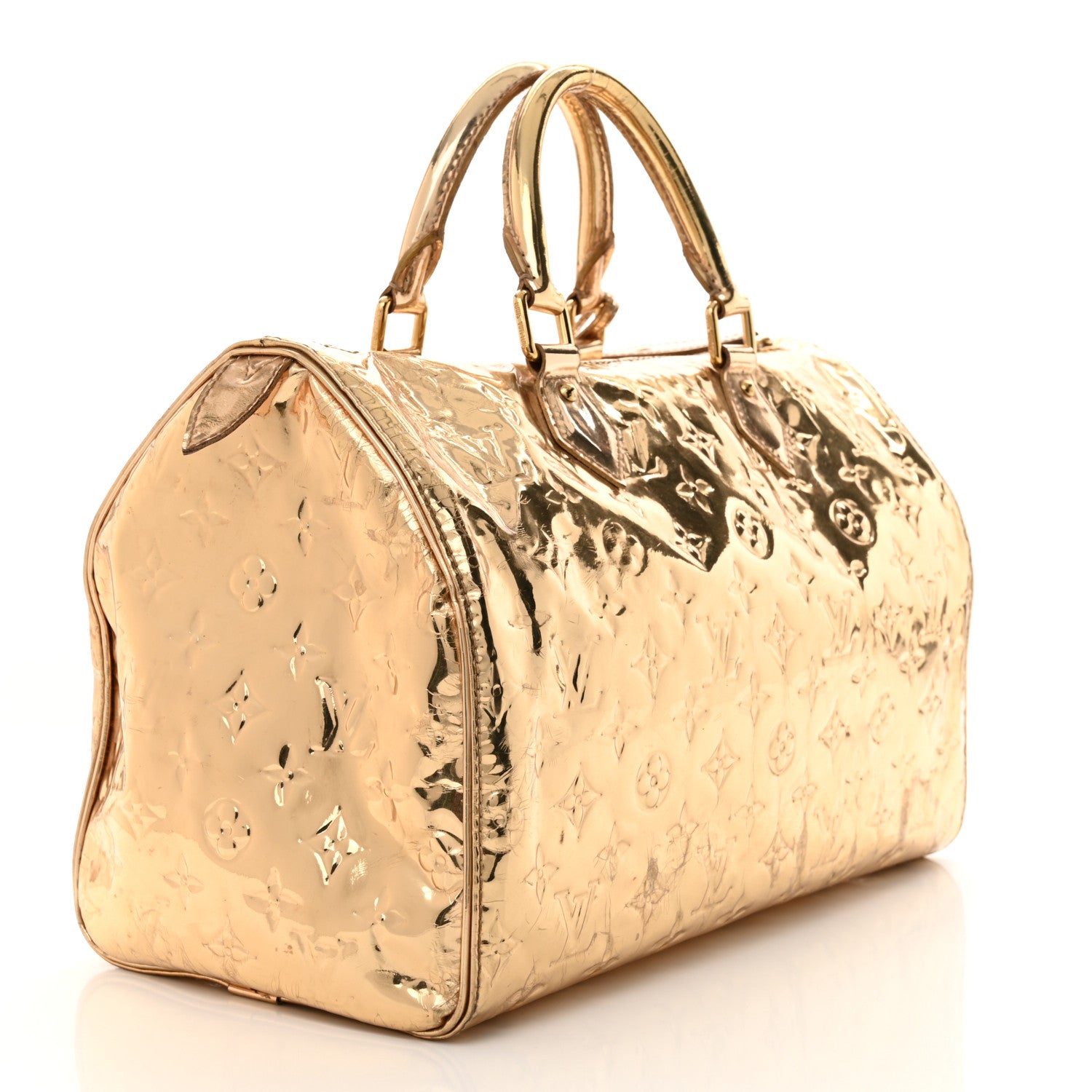 Louis Vuitton Monogram Miroir Speedy 30 Gold 3 of 24