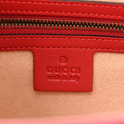 Gucci Calfskin Sylvie Web Small Queen Margaret Top Handle Bag Blue Agata Hibiscus Red Mystic White Sugar Pink 6 of 10
