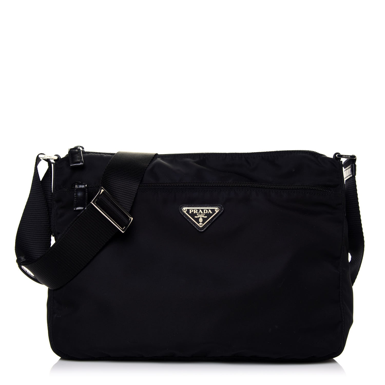 Prada Nylon Vela Messenger Bag Black 1 of 10