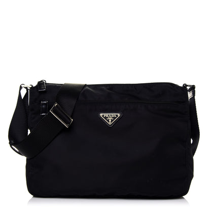 Prada Nylon Vela Messenger Bag Black 1 of 10
