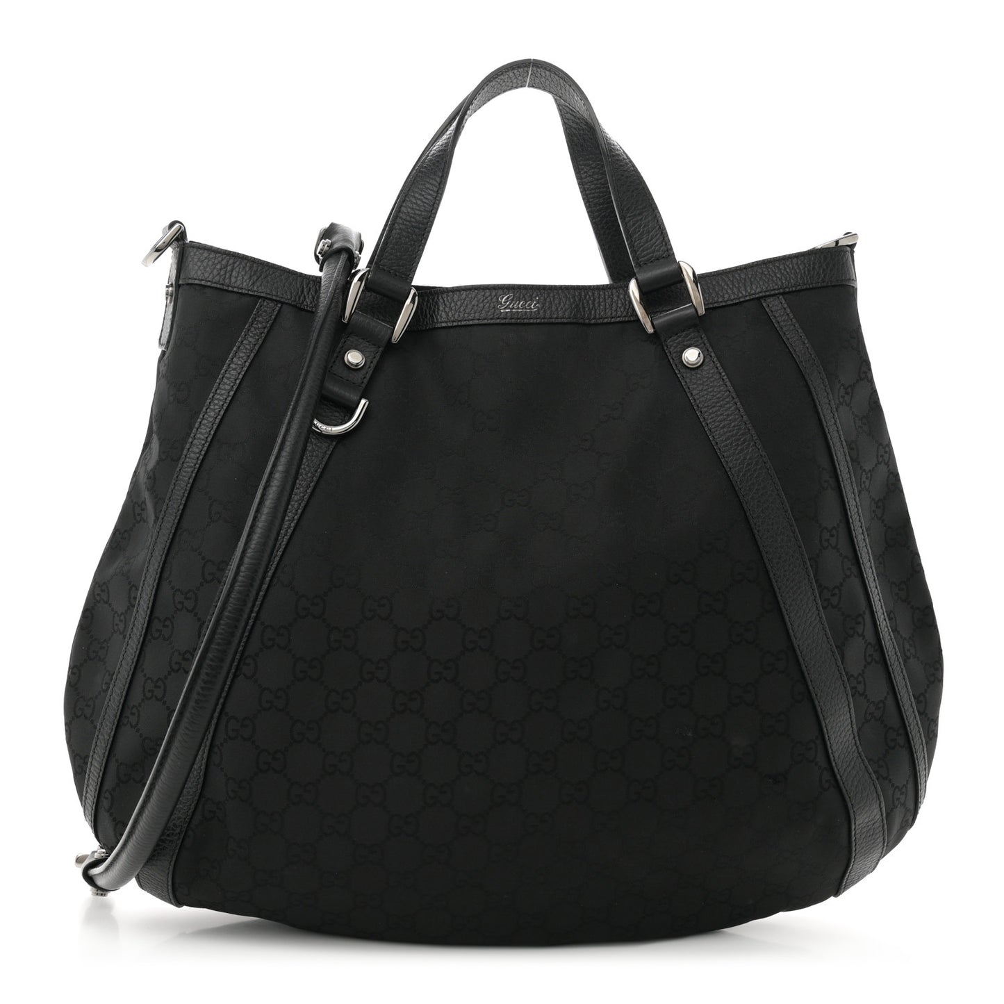 Monogram Medium Abbey Convertible Tote Black