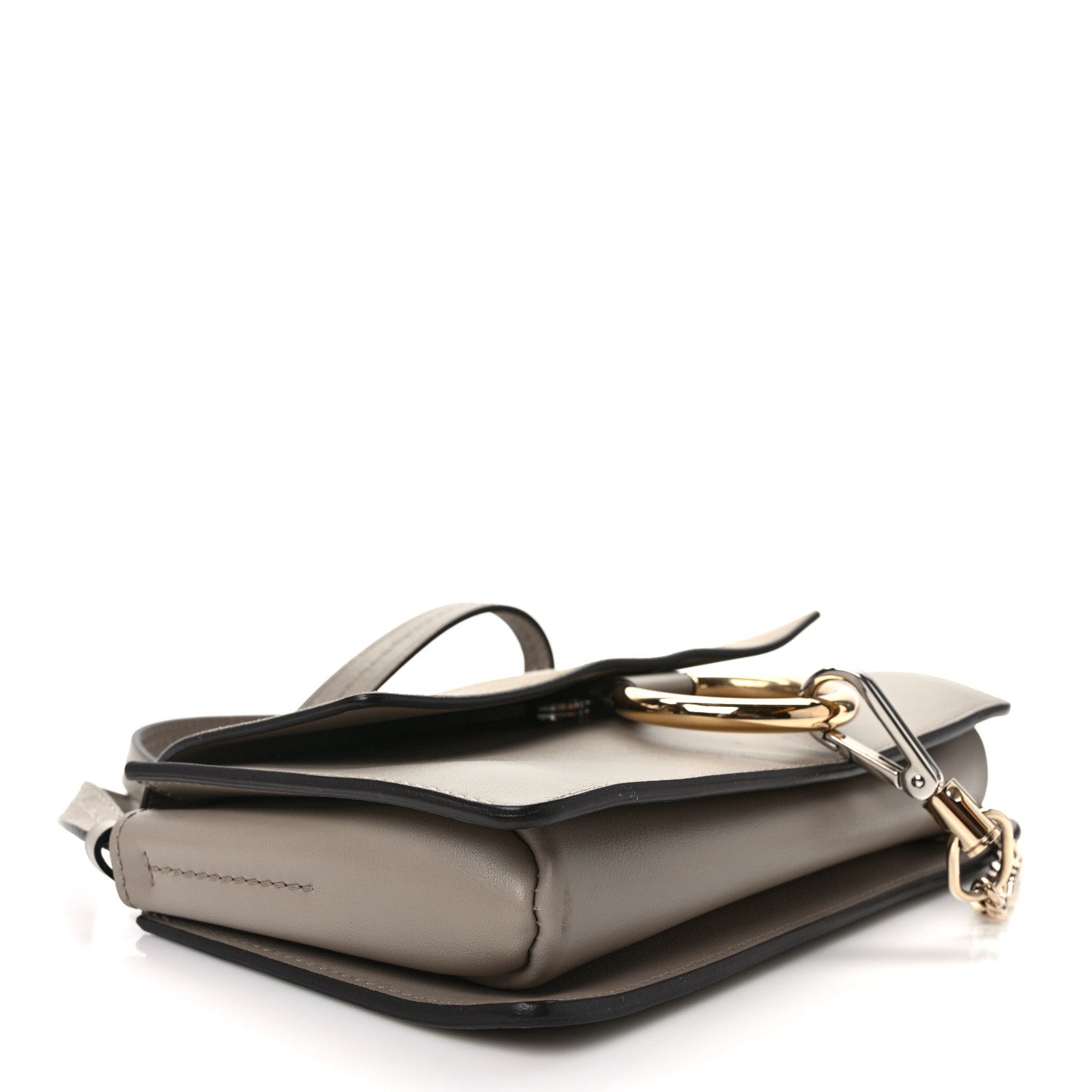Chloe Suede Calfskin Small Faye Shoulder Bag Motty Grey 4 of 8