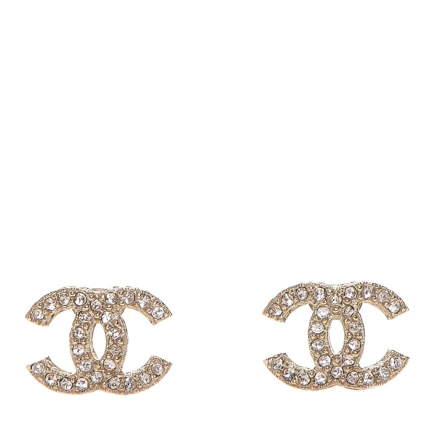 Crystal CC Earrings Gold