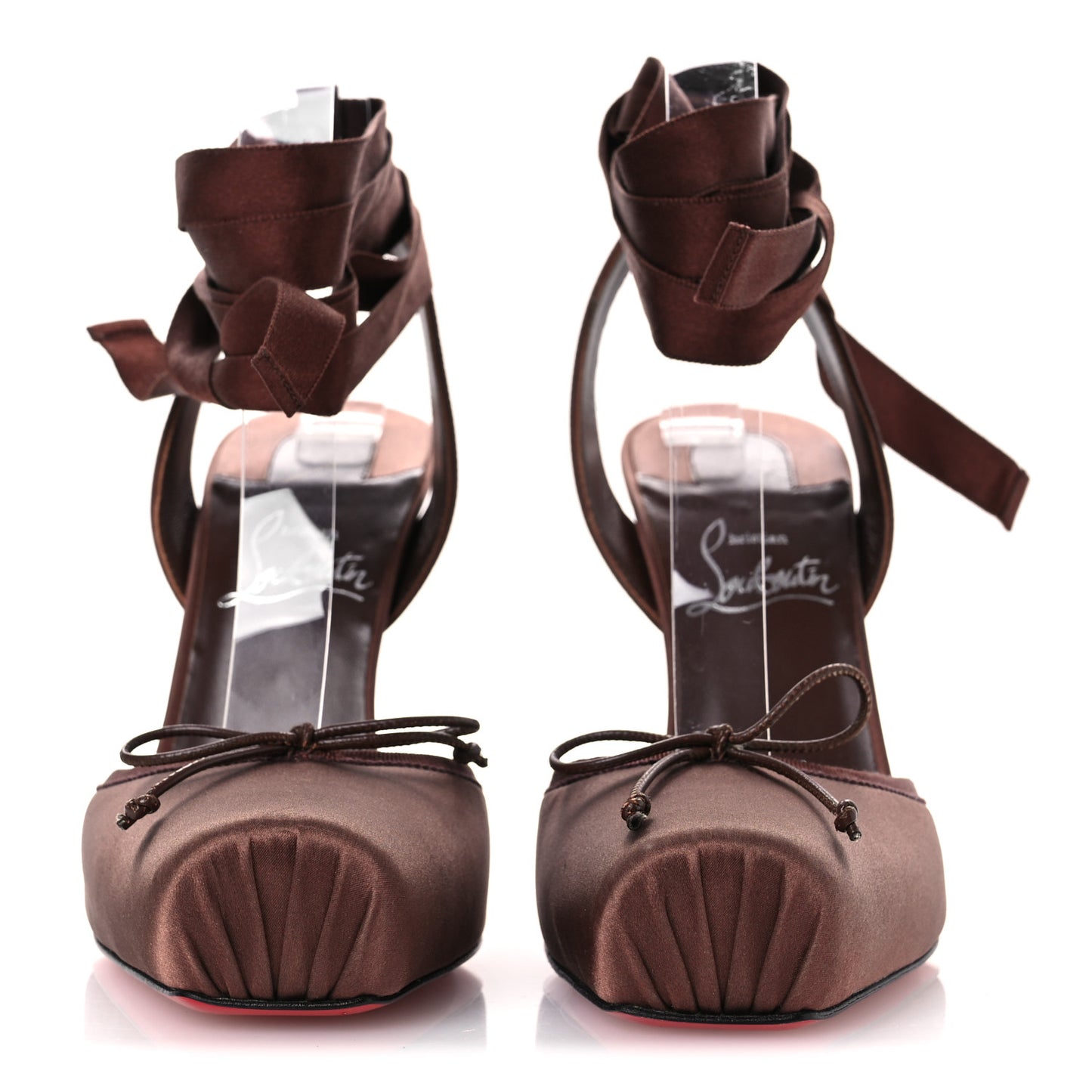 Crepe Satin Cassia Lace Up 100 Pumps 37.5 Nude 8