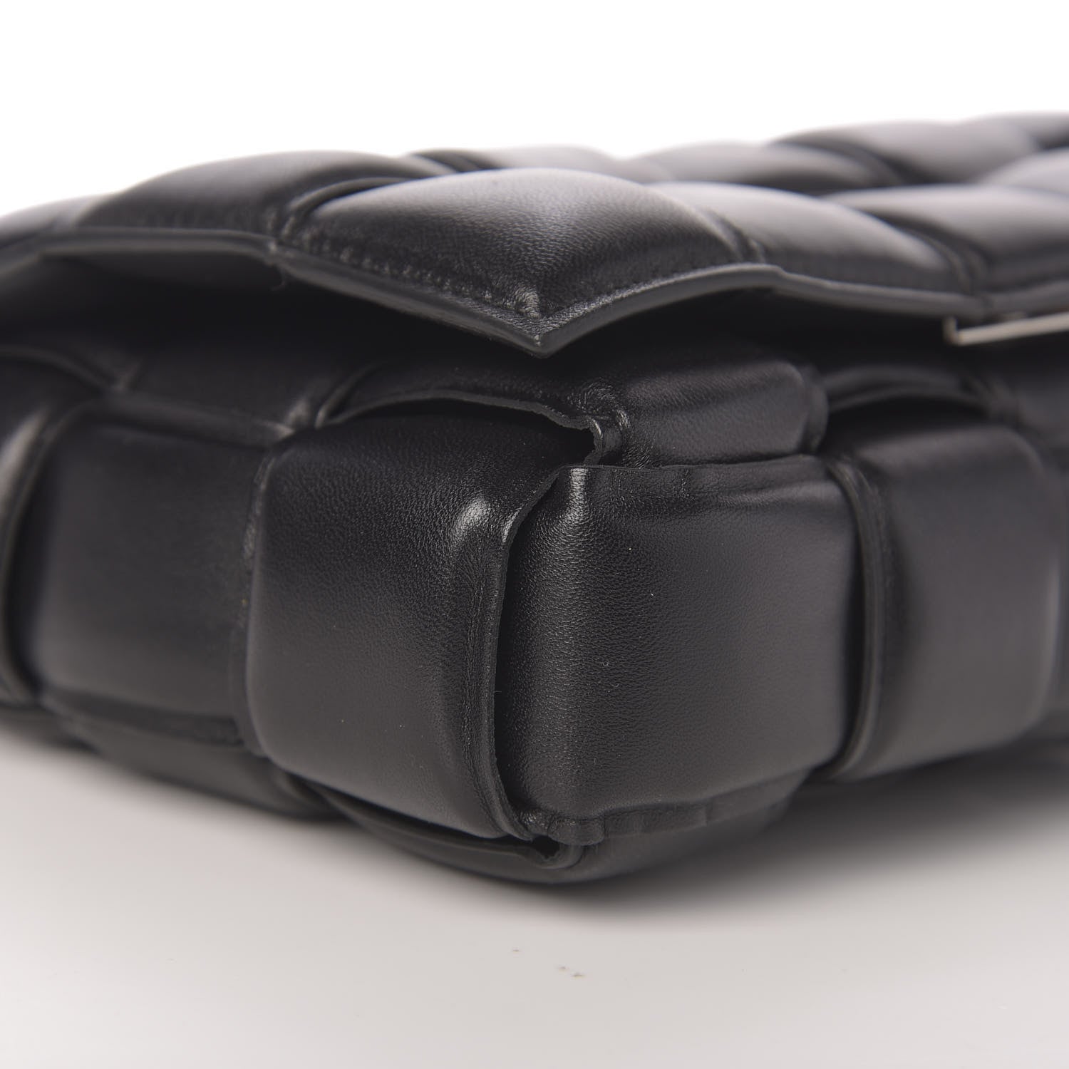 Bottega Veneta Lambskin Maxi Intreccio Padded Chain Cassette Crossbody Bag Black 8 of 10