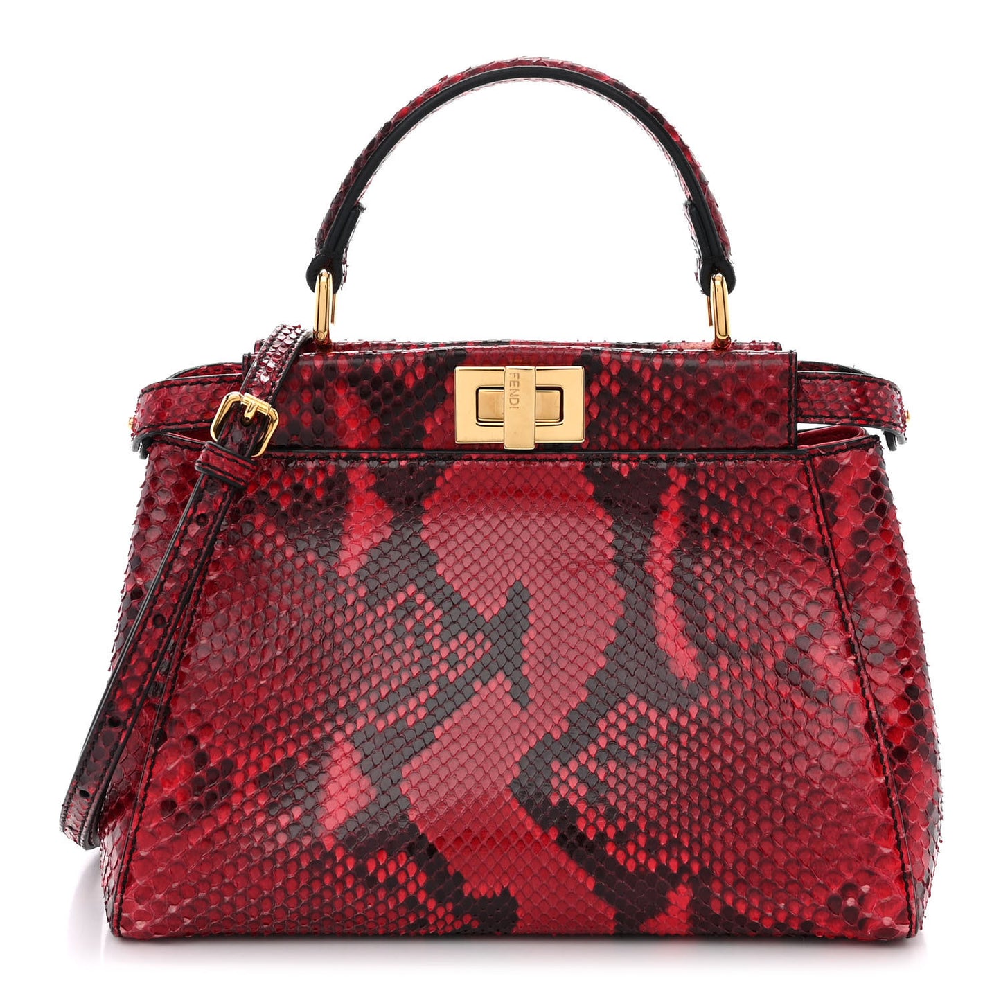 Snakeskin Shiny Nappa Mini Peekaboo Iconic Satchel