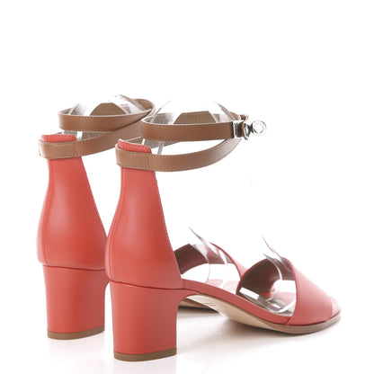 Hermes Calfskin Manege Sandals 37 Pavot Palissandre 4 of 10