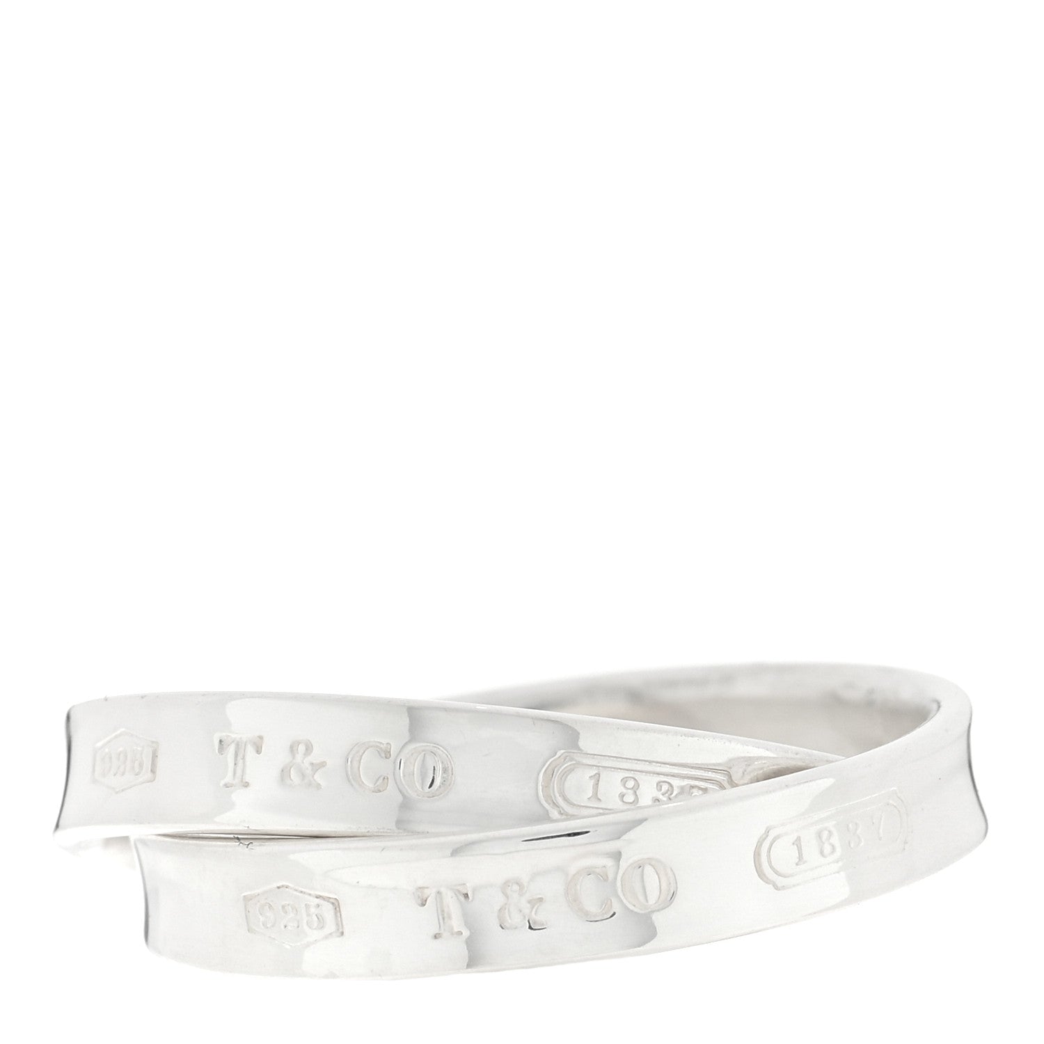 Tiffany Sterling Silver 1837 Interlocking Circles Ring 54 6.75 1 of 4