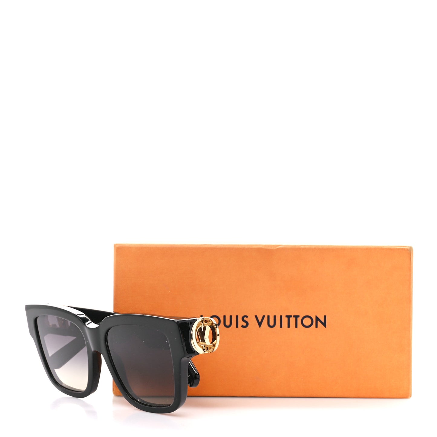 Acetate LV Link PM Square Sunglasses Z1566W Black