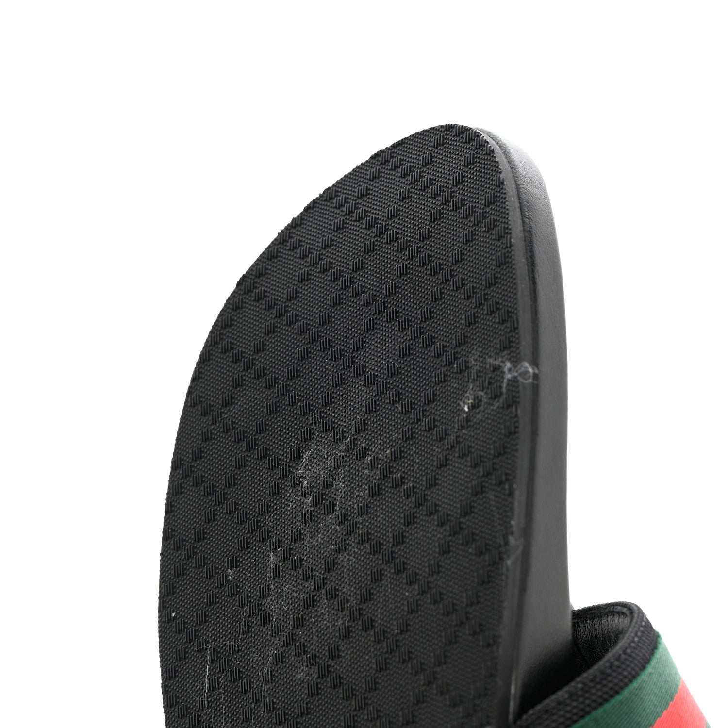 Gucci Nylon Calfskin Web Mens Thong Sandals 9 Green Red Black 11 of 15