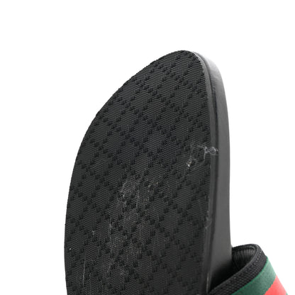 Gucci Nylon Calfskin Web Mens Thong Sandals 9 Green Red Black 11 of 15