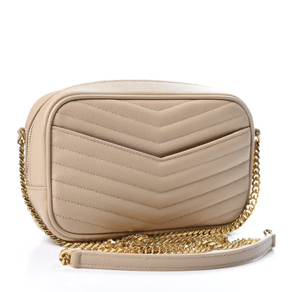 Saint Laurent Grain De Poudre Matelasse Monogram Mini Lou Camera Bag New Powder 2 of 9