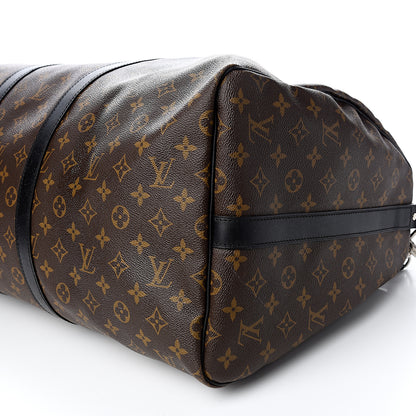 Louis Vuitton Monogram Macassar Keepall Bandouliere 55 8 of 9