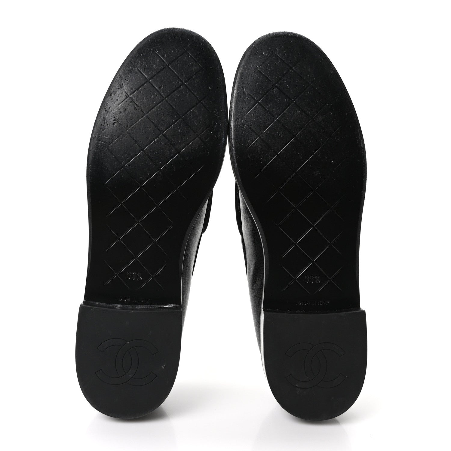 Chanel Lambskin Quilted CC Turnlock Loafers 39.5 Black 6 of 9