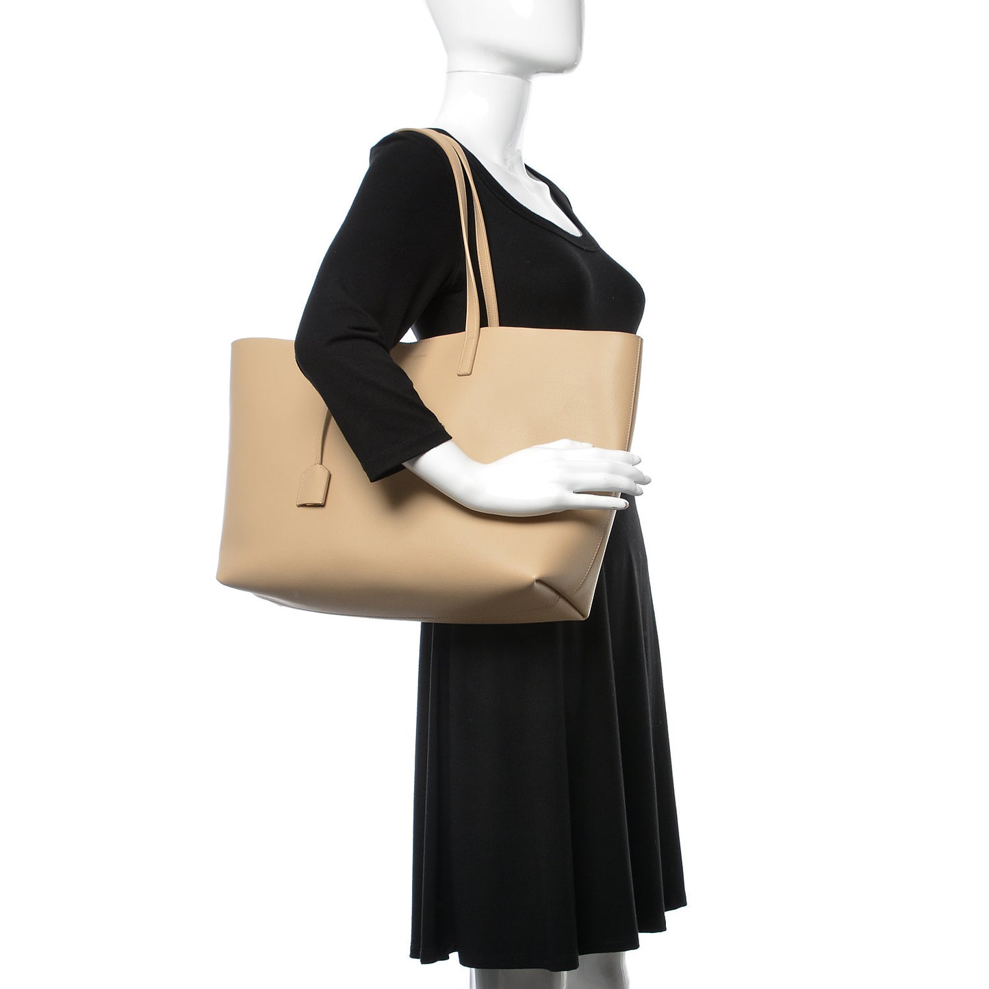 Calfskin Large Shopping Tote Natural