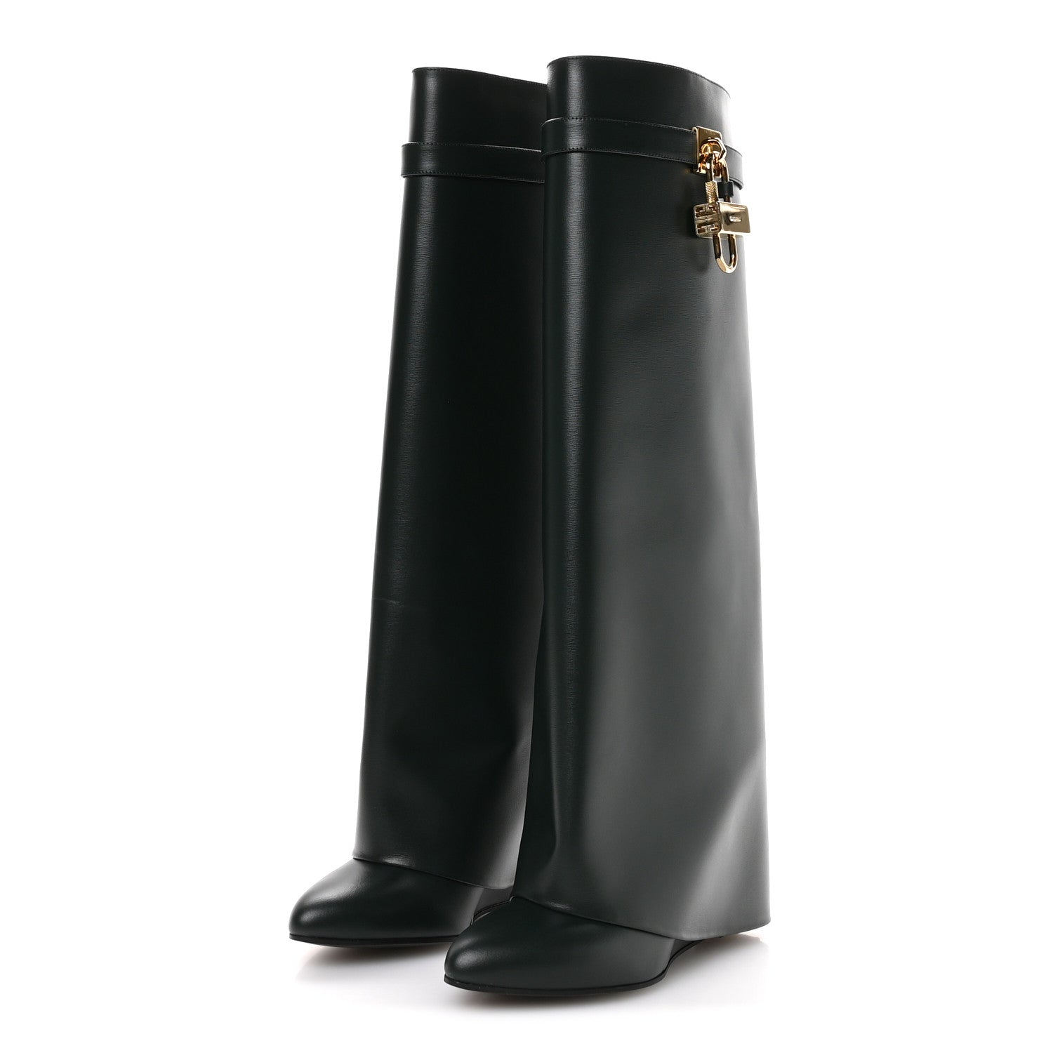 Givenchy Calfskin Shark Lock Pant Boots 40 Green Forest 4 of 7