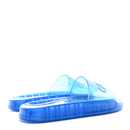 Gucci Rubber Mens Pursuit Slide Sandals 10 Transparent Blue 4 of 9