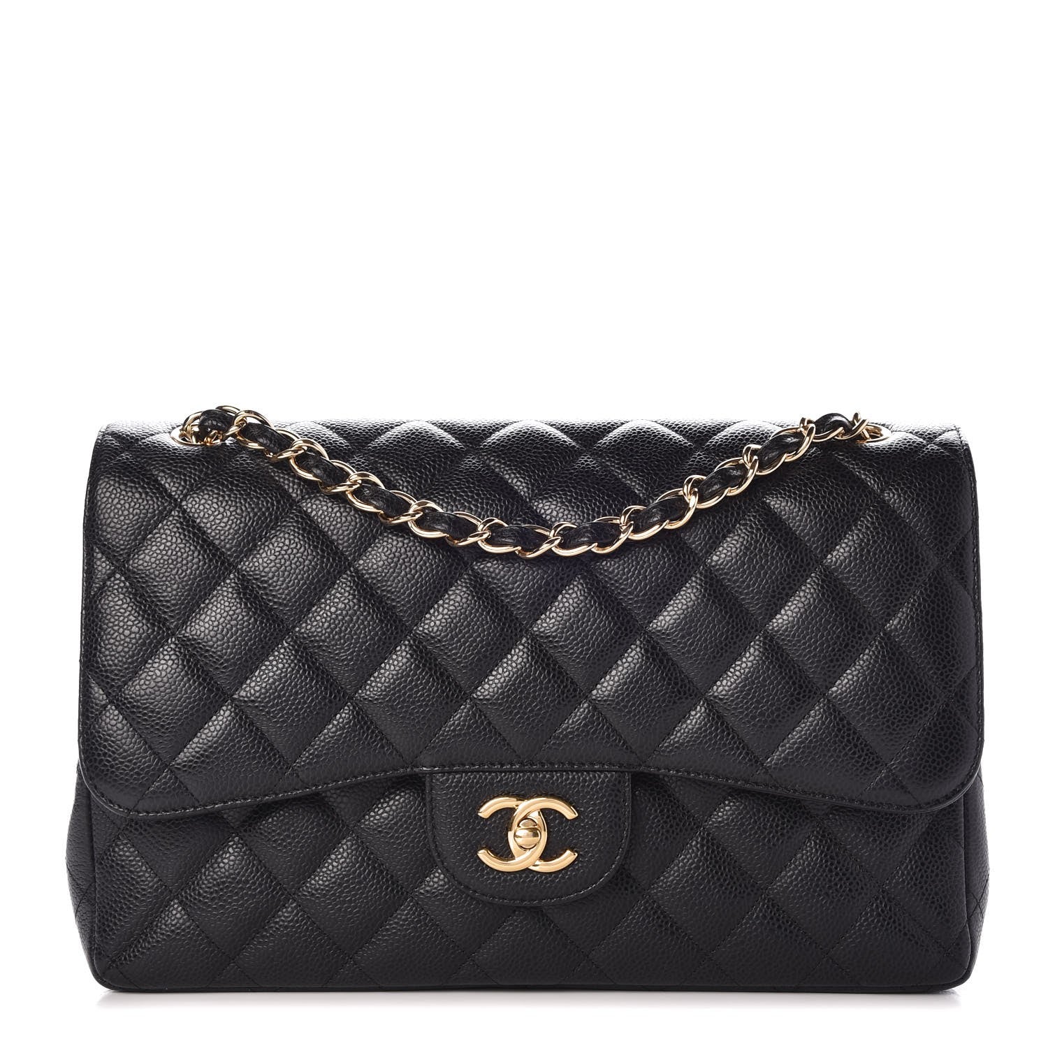 Chanel Caviar Quilted Jumbo Double Flap Black 1 of 8