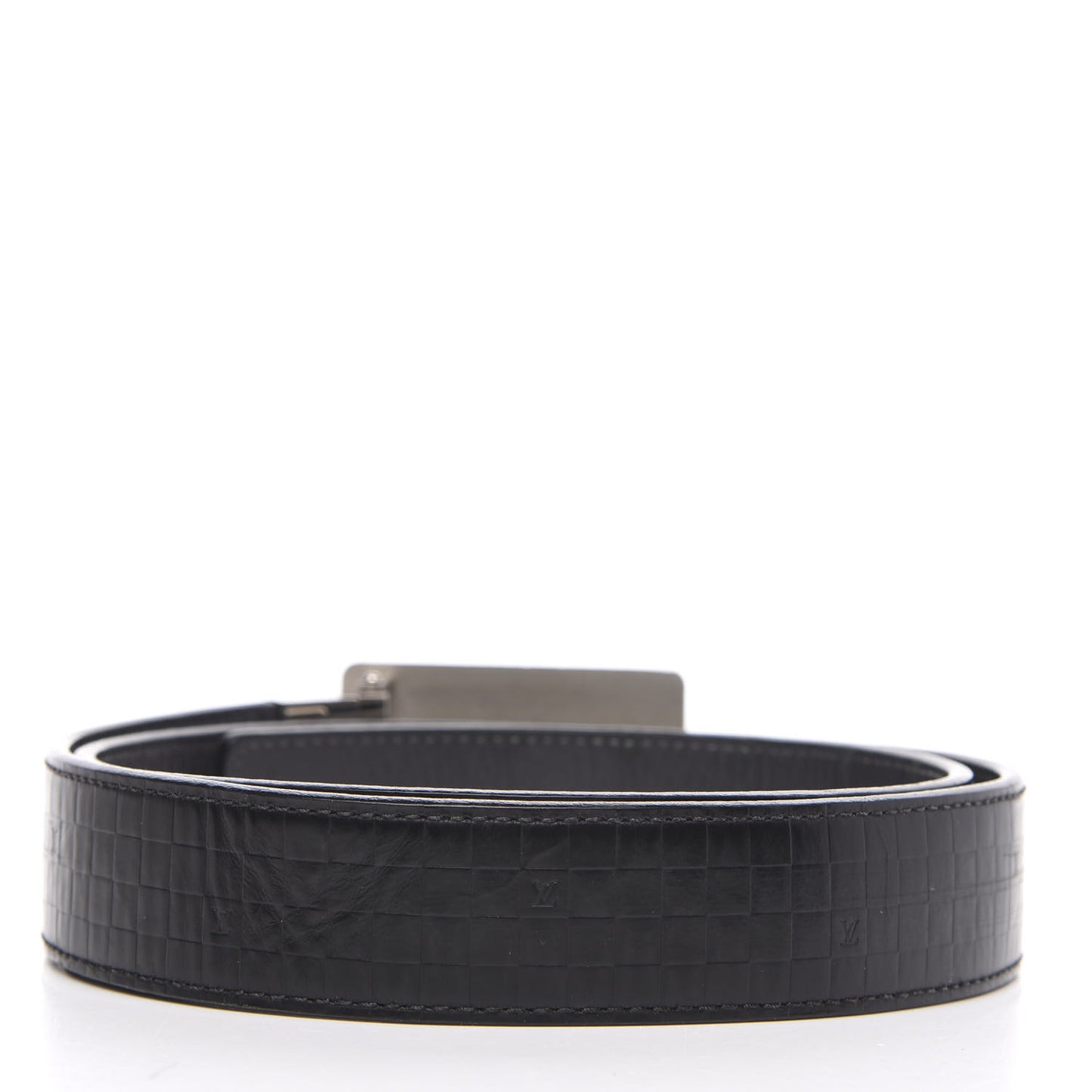 Calfskin Damier Embossed Inventeur Reversible Belt 95 38