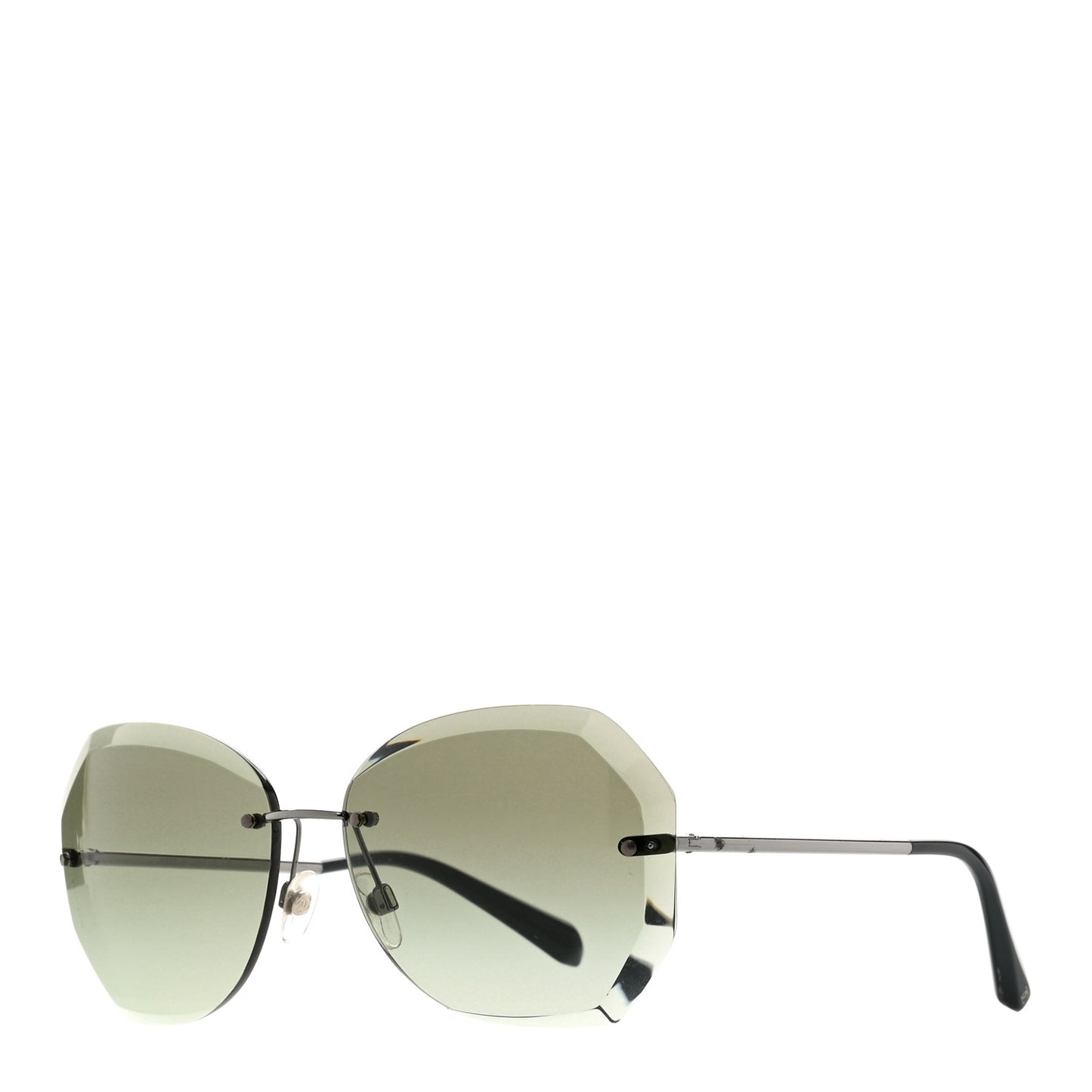 Metal Spring Round Sunglasses 4220 Gunmetal Green