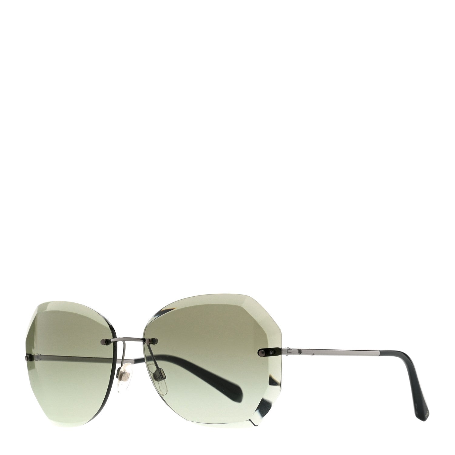 Chanel Metal Spring Round Sunglasses 4220 Gunmetal Green 1 of 6