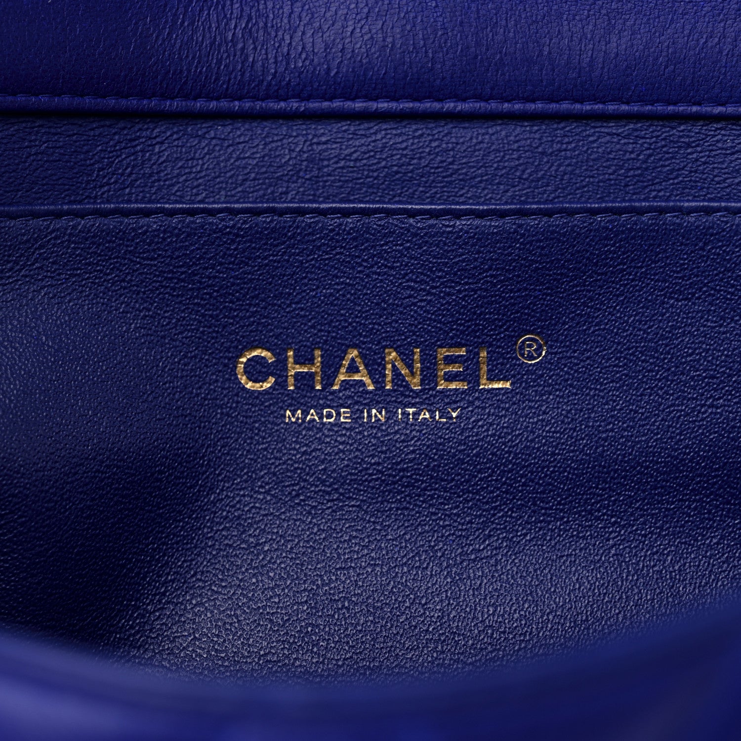 Chanel Lambskin Quilted Clutch with Chain Flap Blue 6 of 11