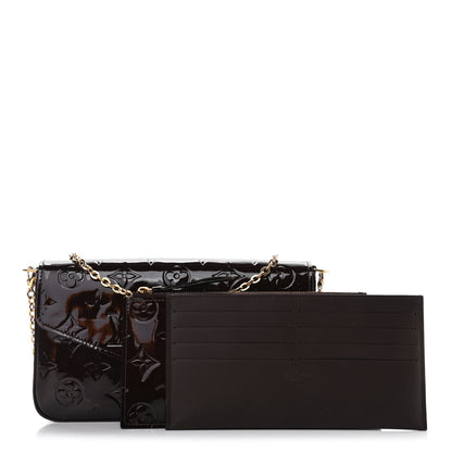 Louis Vuitton Vernis Pochette Felicie Chain Wallet Amarante 1 of 13