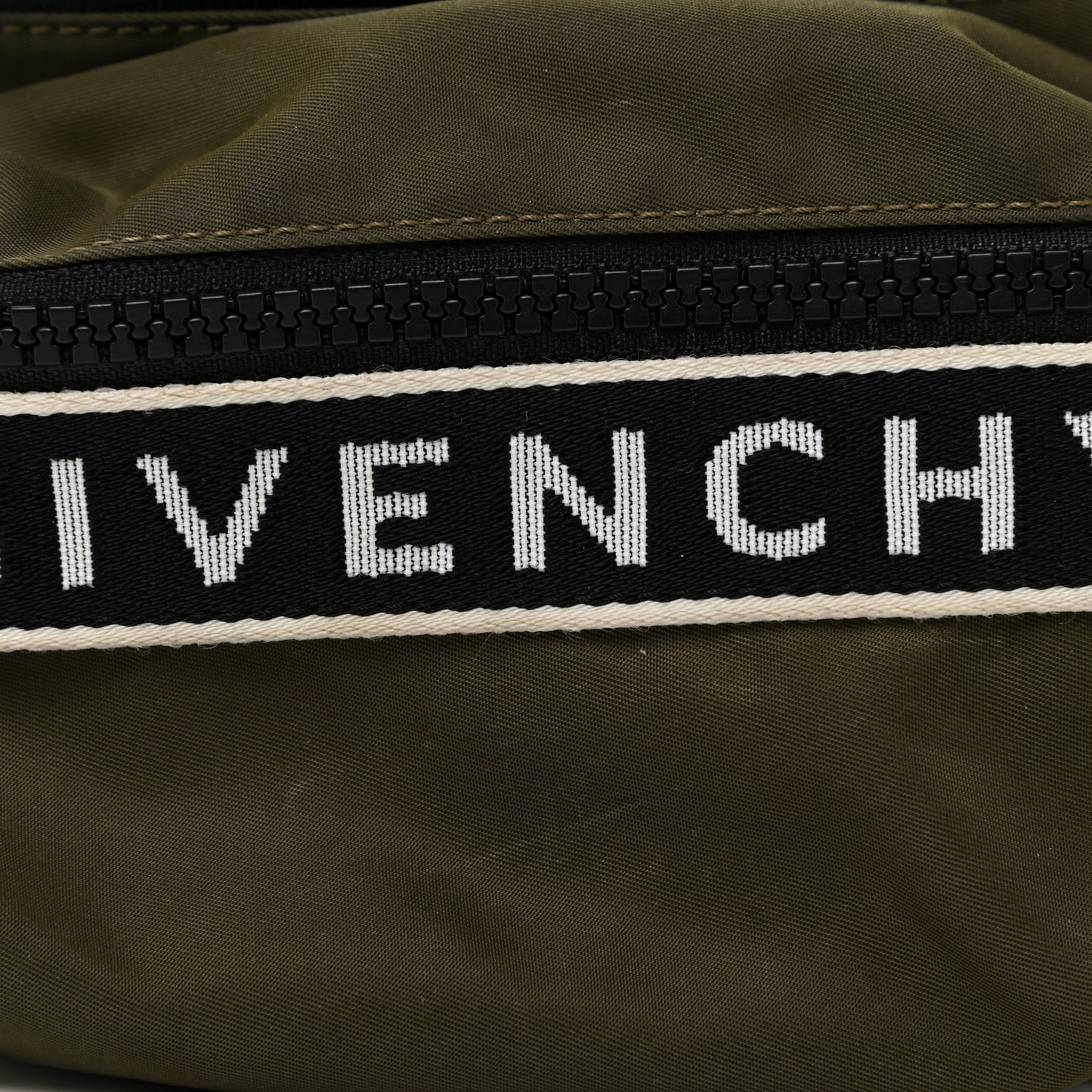 Nylon Logo Belt Bag Khaki