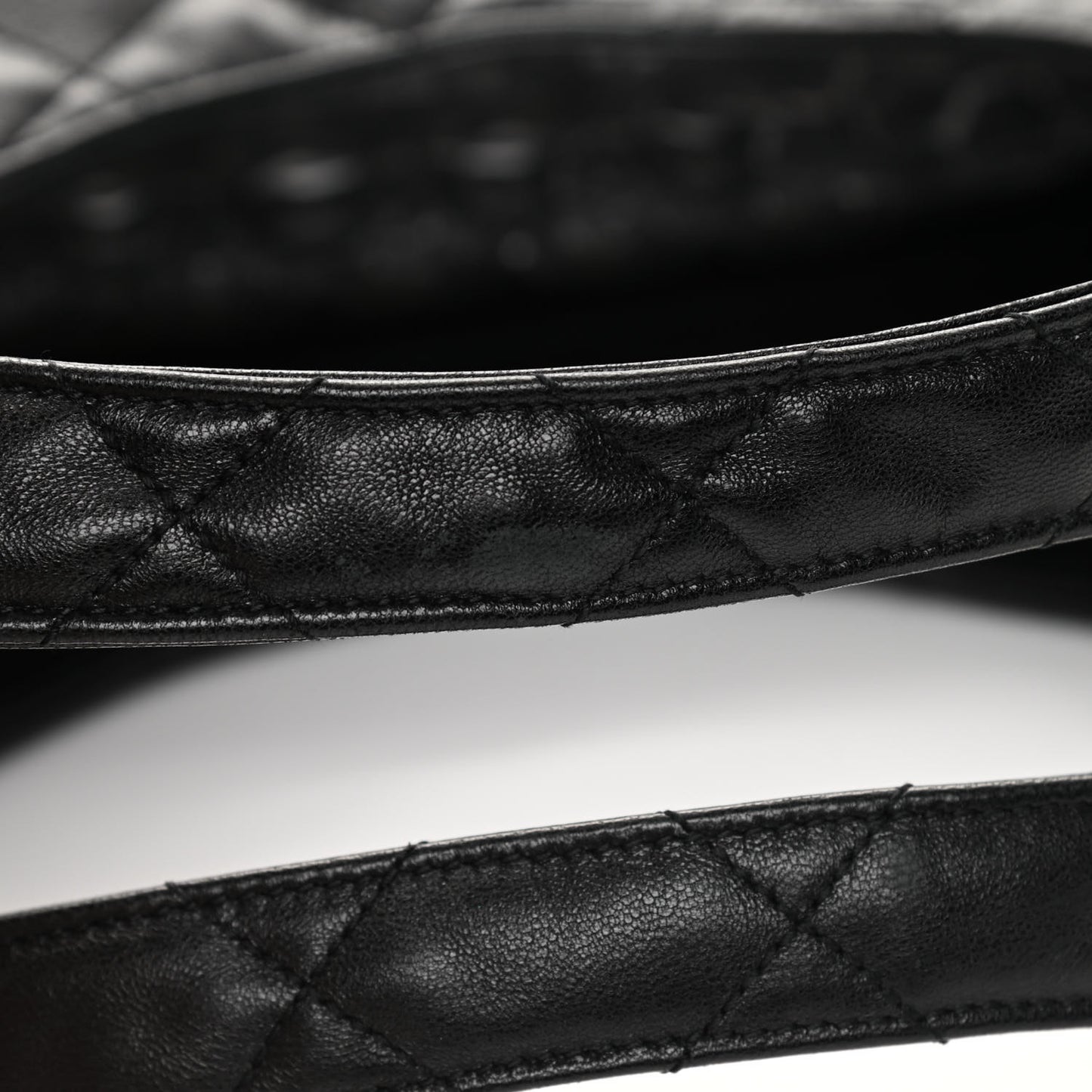 Lambskin Quilted Maxi Icare Shopping Tote Black