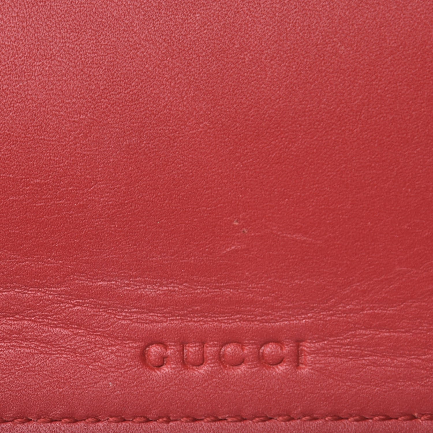 Gucci GG Supreme Monogram Merveilles Lips Zip Pouch Hibiscus Red 8 of 9