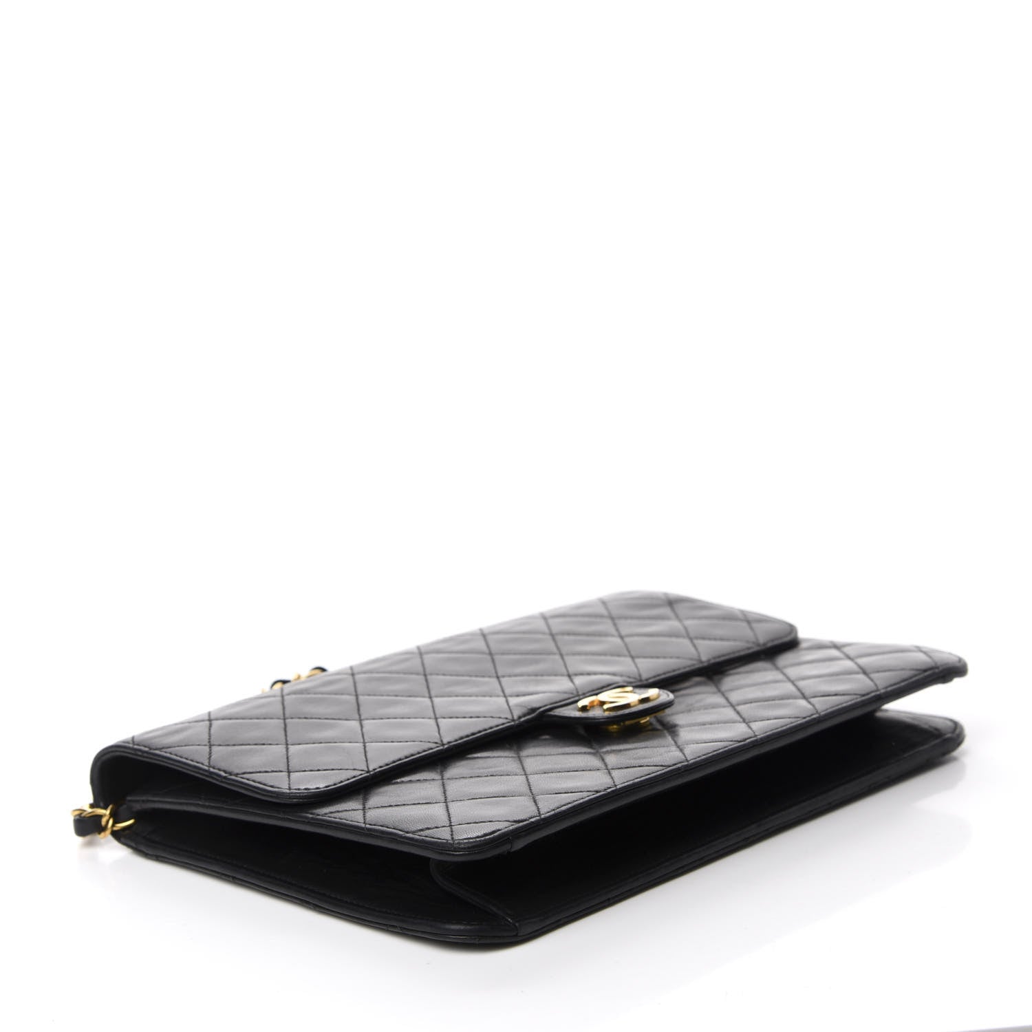 Chanel Lambskin Quilted Medium Single Flap Black 4 of 11