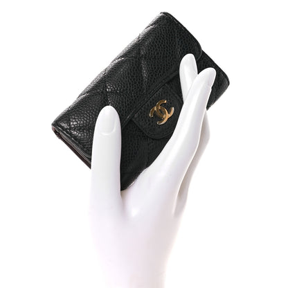 Chanel Caviar Quilted 6 Key Holder Black 2 of 11