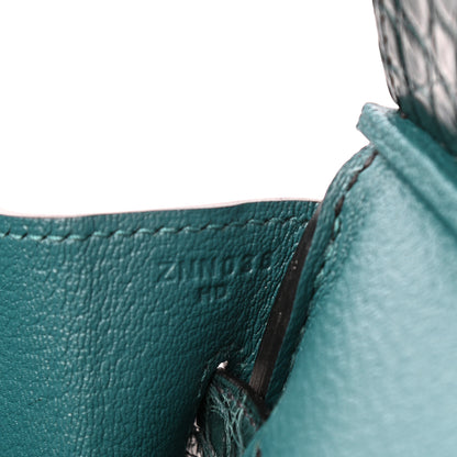 Hermes Togo Matte Alligator Birkin Touch 30 Vert Bosphore 7 of 11