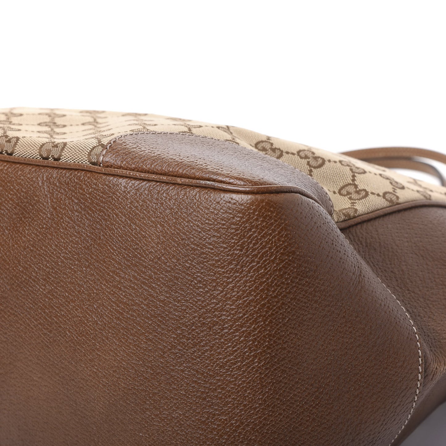 Monogram Medium Bree Zippered Tote Beige Tabacco
