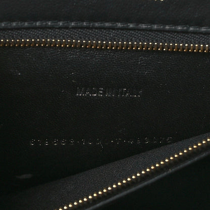 Balenciaga Shiny Box Calfskin Medium Hourglass Top Handle Bag Black 7 of 10