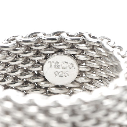Tiffany Sterling Silver Somerset Mesh Ring 57 8 4 of 4