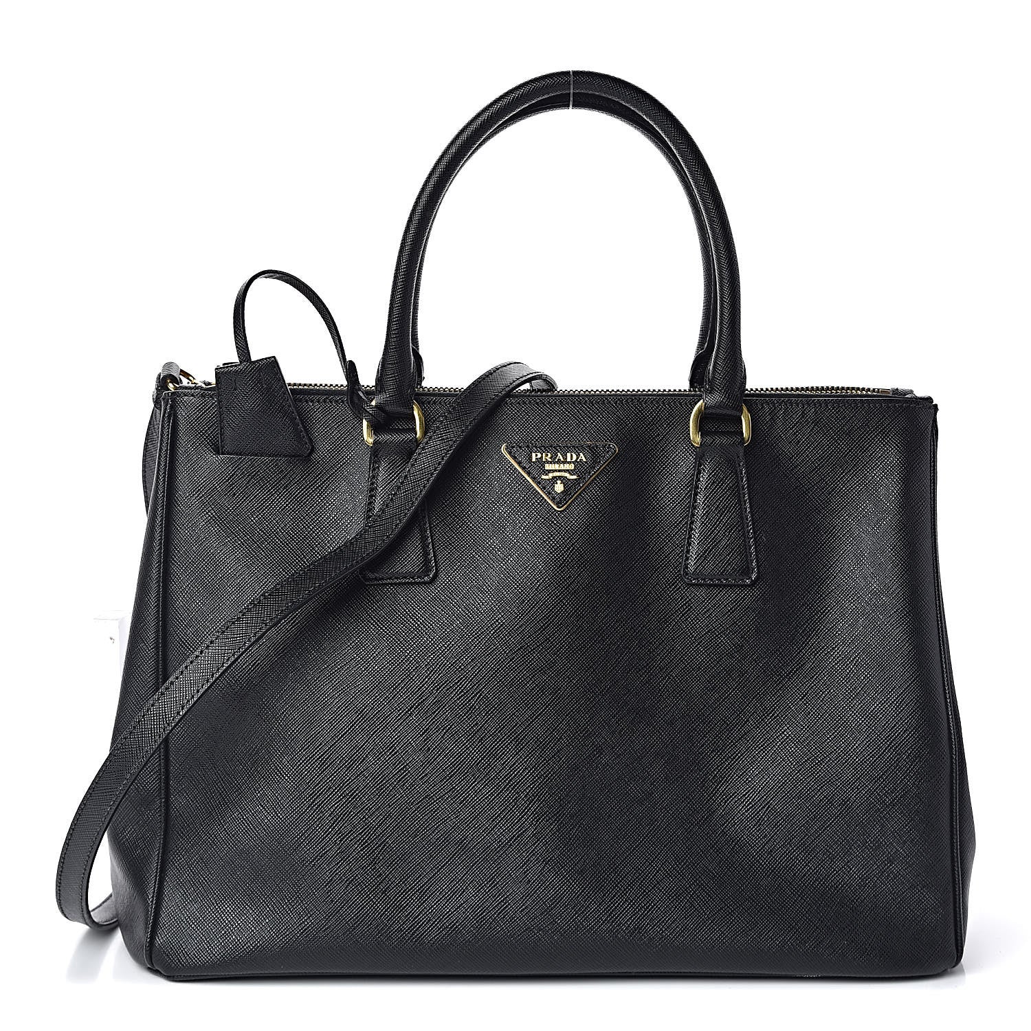 Prada Saffiano Medium Galleria Double Zip Tote Black 1 of 10